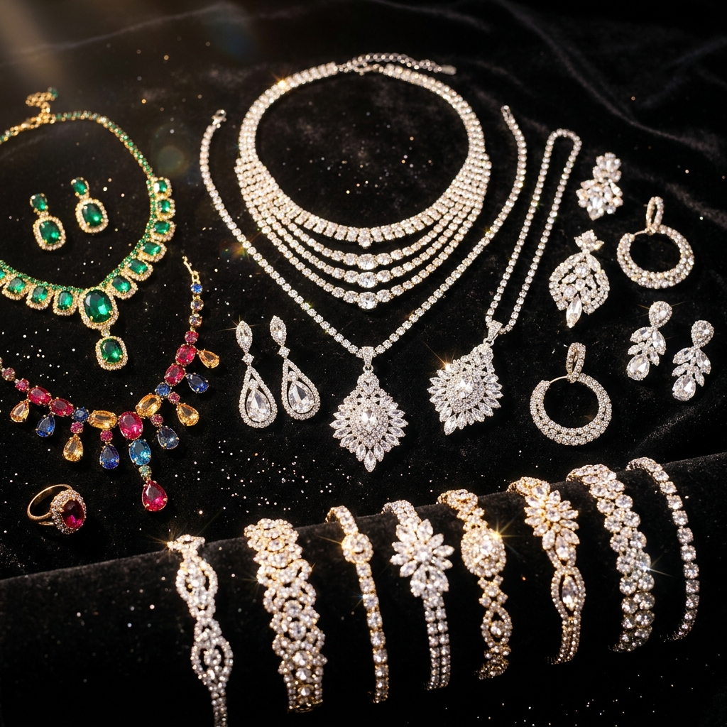 CZ, Kundan & Designer Imitation Jewelry Collection in Beed
